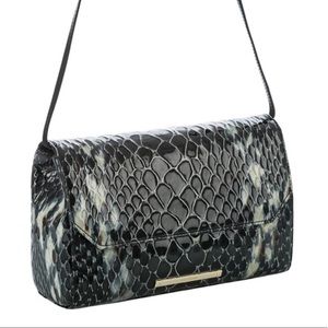 SOLD Brahmin Carina Leather Shoulder Bag Clutch Purse Black Carlisle